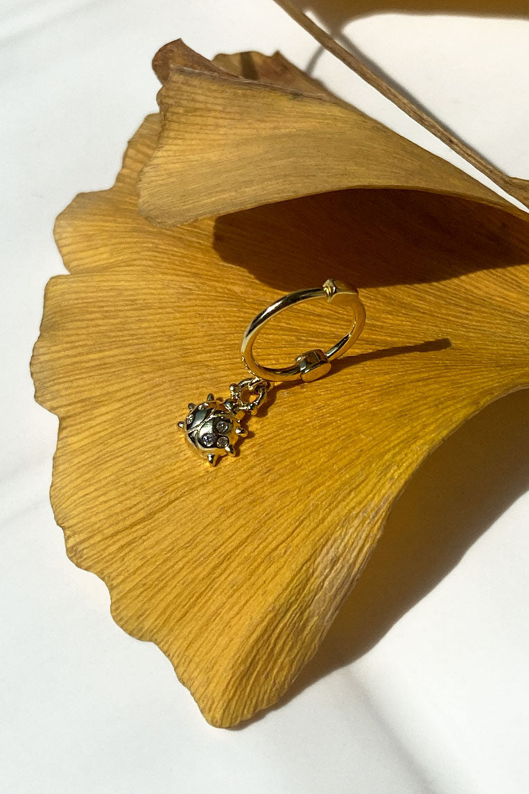 Uğur Böceği Halka Piercing Küpe