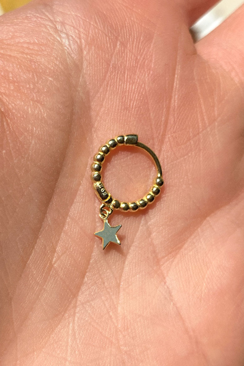 Yıldız Halka Piercing Küpe